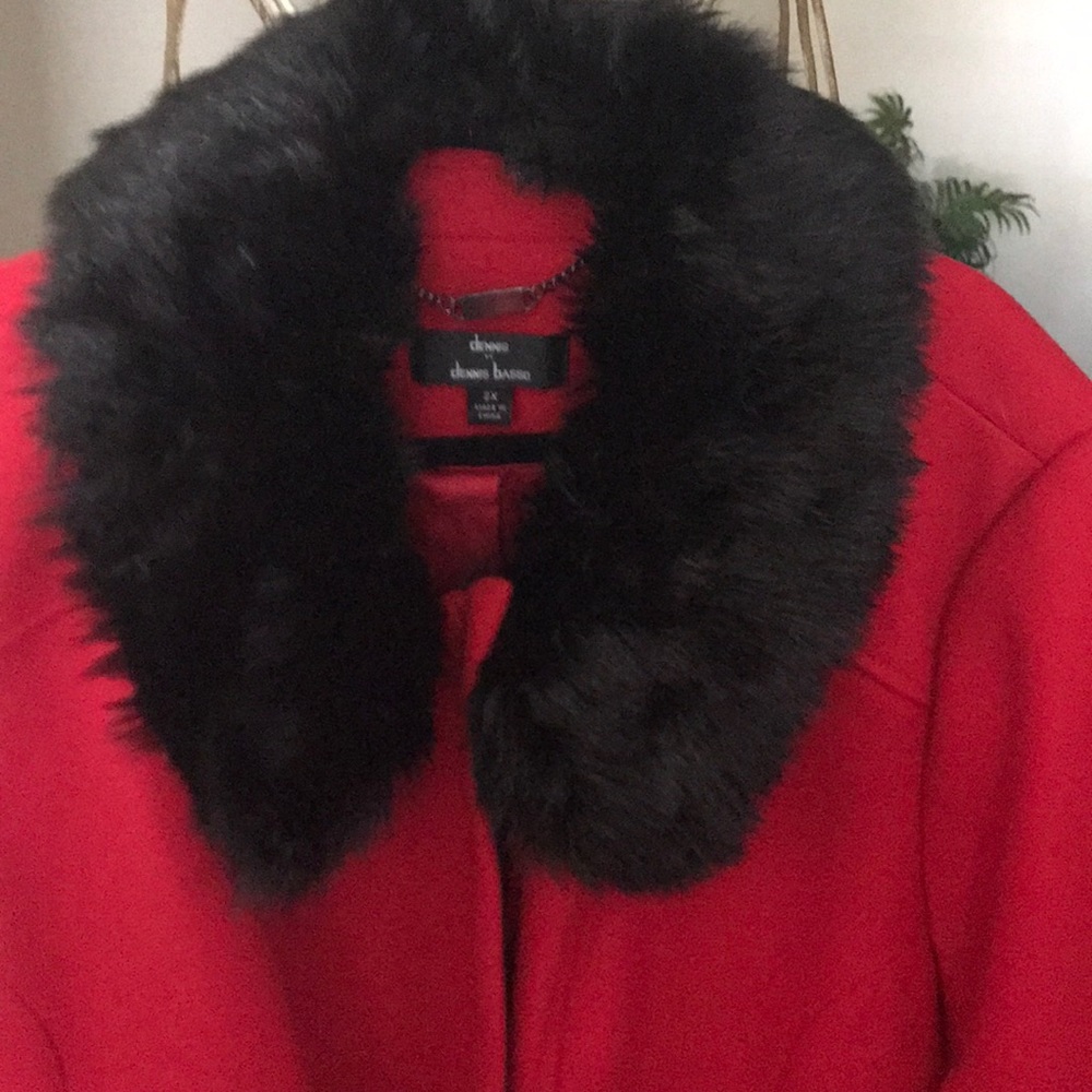 A beautiful Dennis basso  coat Detachable collar